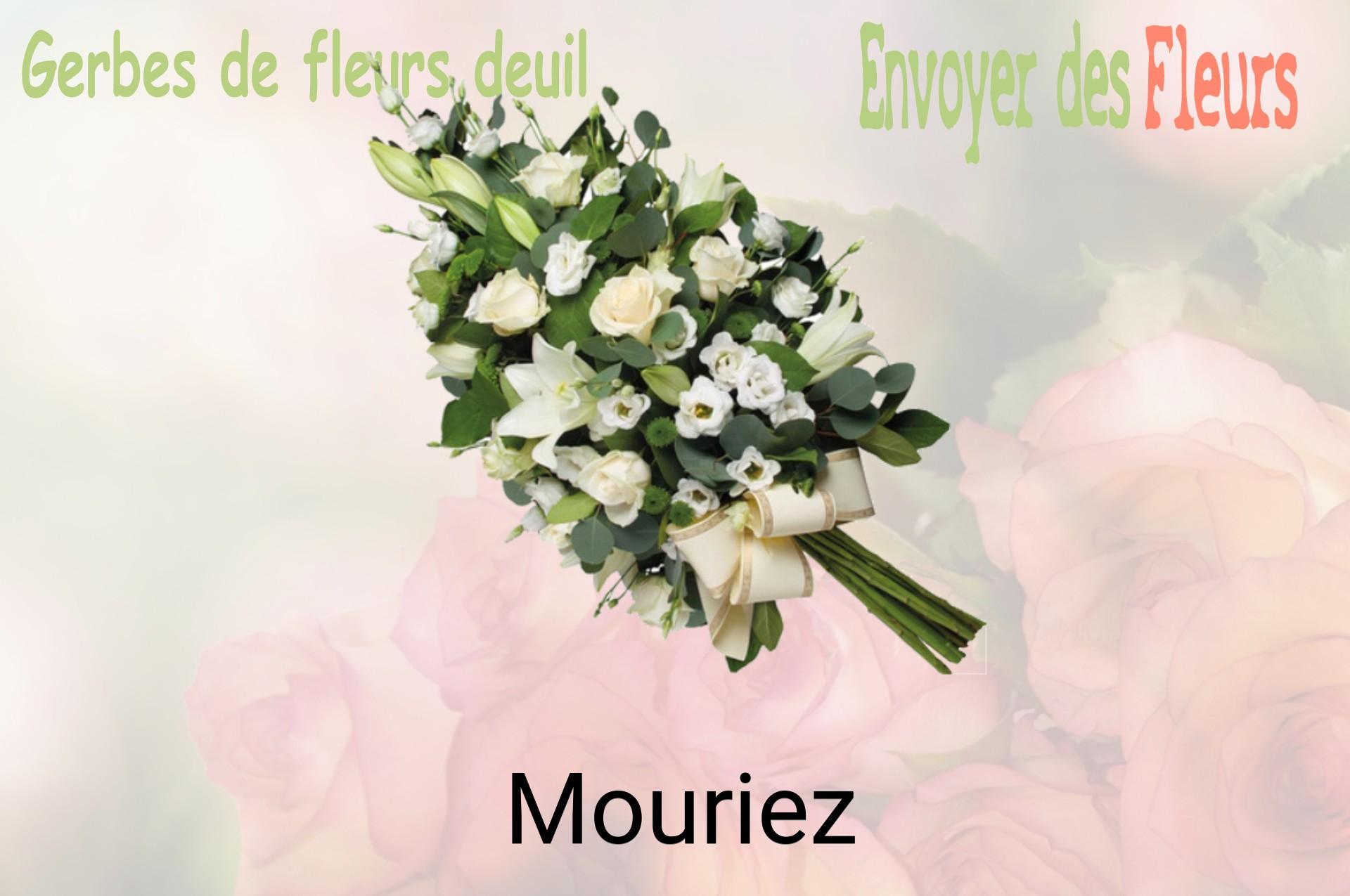 Gerbe de fleurs de deuil livrée à Mouriez